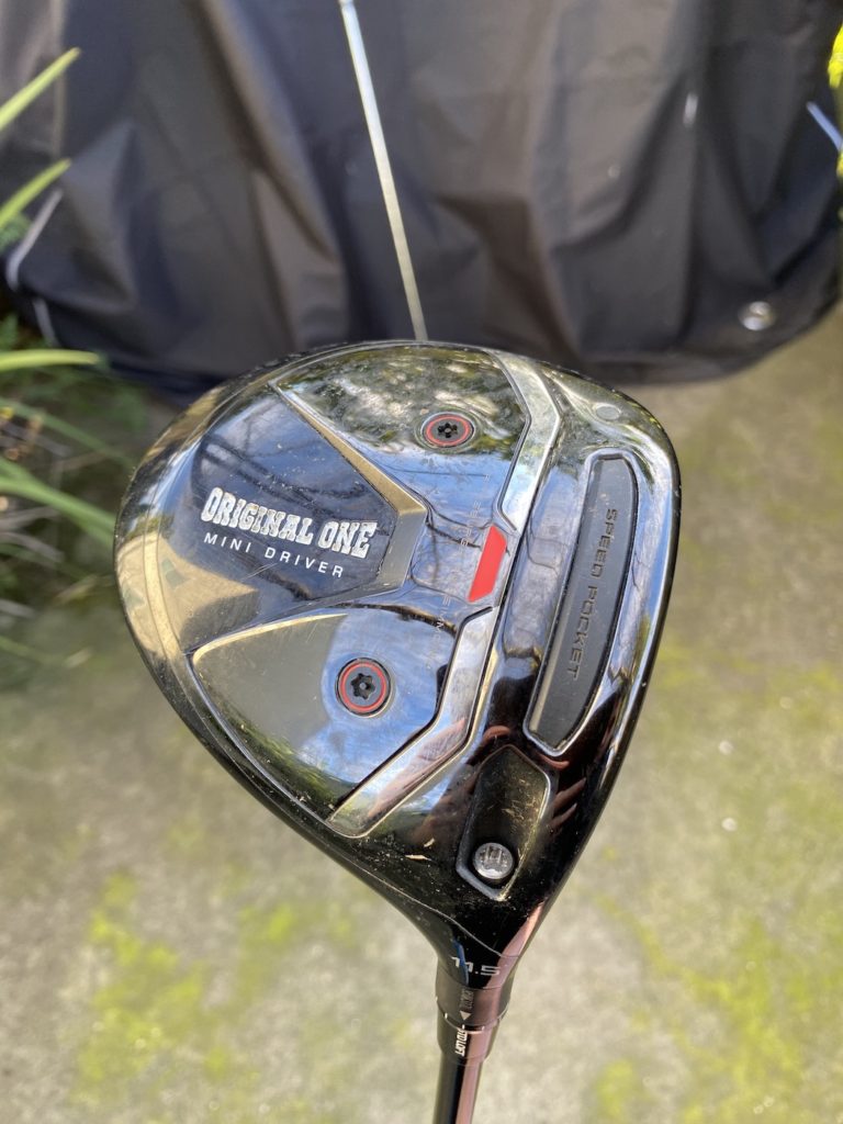 view of bottom of taylormade one mini driver